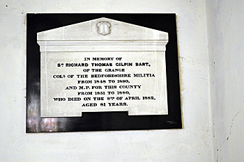 Memorial tablet to Richard Thomas Gilpin July 2015